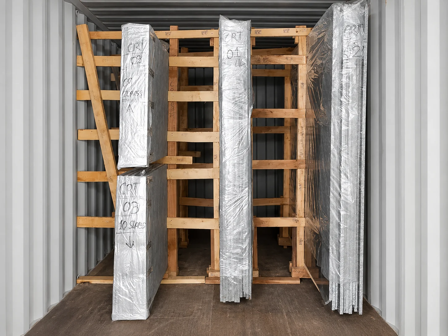 Granite Gangsaw Slabs Container Stuffing