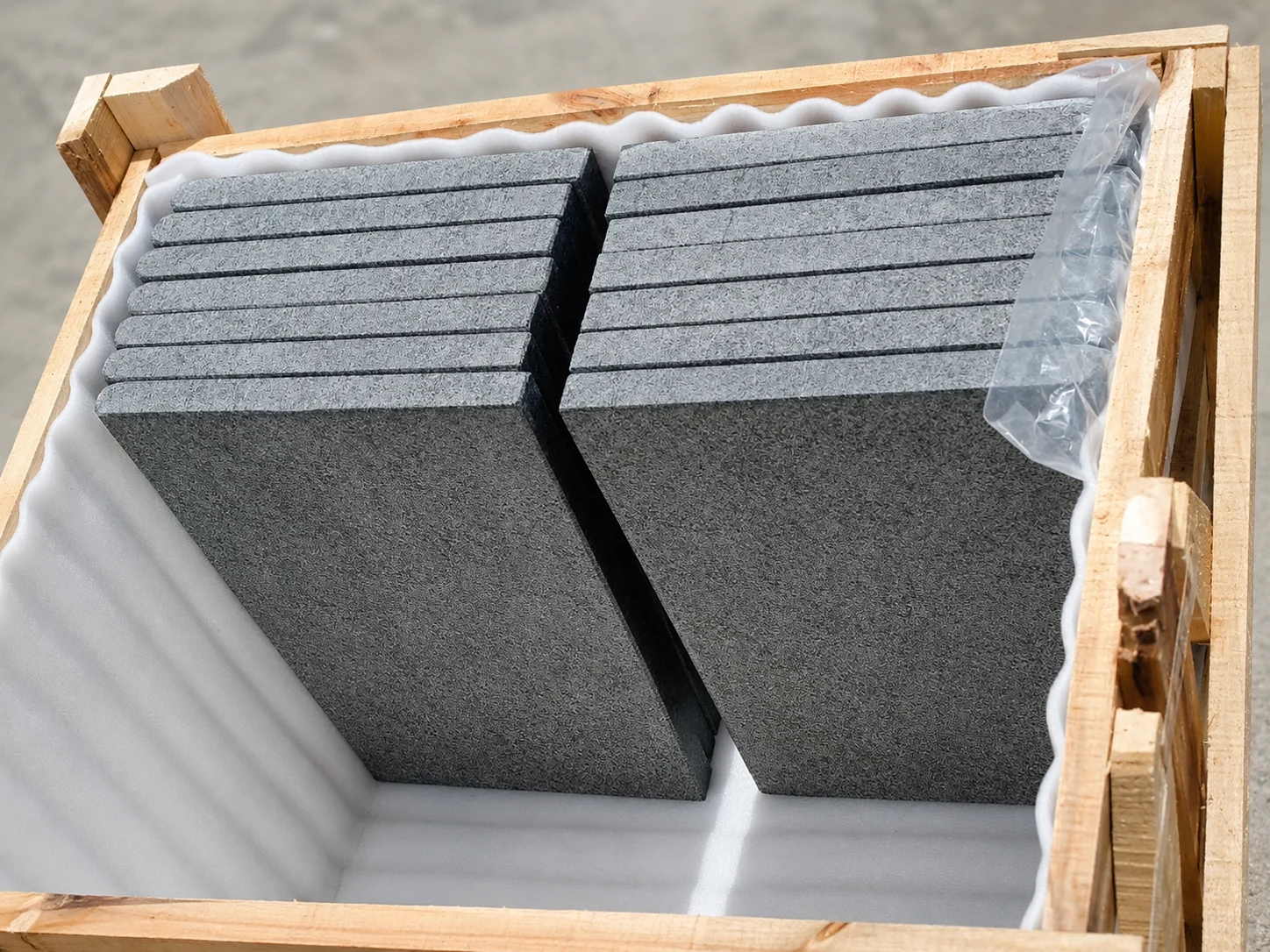 Granite Pool Coping Crate Stuffing