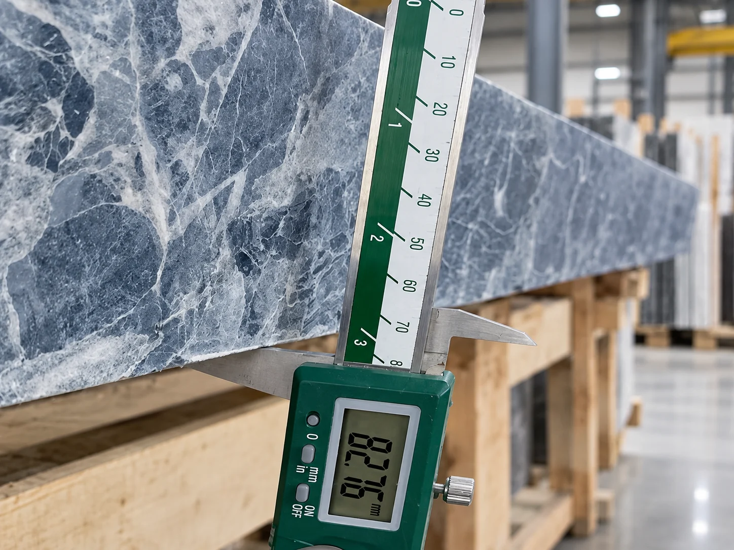 Spider Green Marble 8cm Thickness Inspection